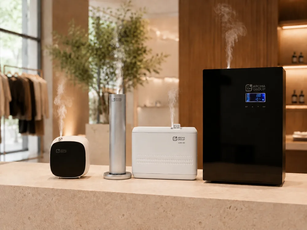 Линейка аппаратов AROMASENSE: Dispenser Liquid, Lobby 200, SPA 200, Hyper 3000